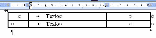 A navegação entre as células é feita usando a tecla de tabulação, para saltar de uma célula para outra use <TAB> e use <SHIFT> + <TAB> para voltar.