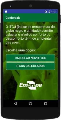 Ilustração: Geordano Dalmédico/Embrapa Figura 1. Tela inicial do aplicativo Conforcalc.