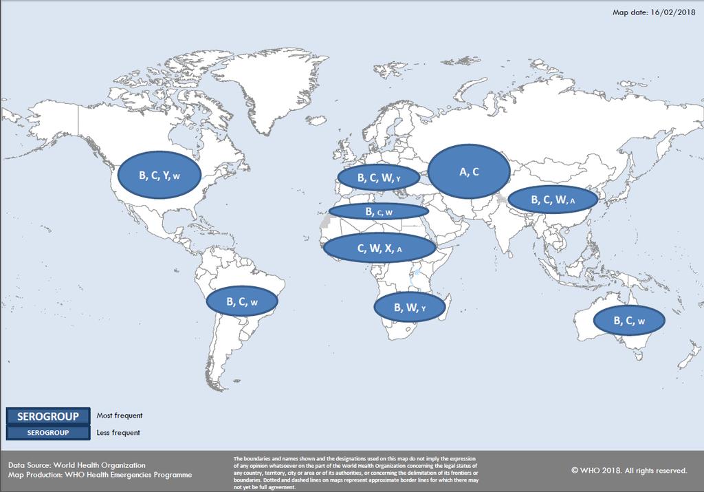 Distribuição Mundial de Sorogrupos WHO.