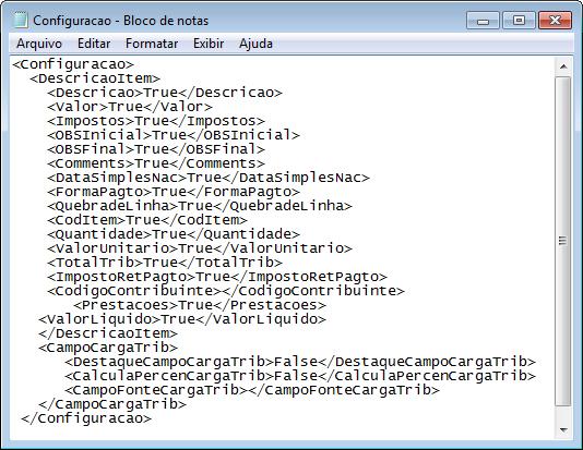 Tela 17 Arquivo de configuração aberto no editor de texto B)