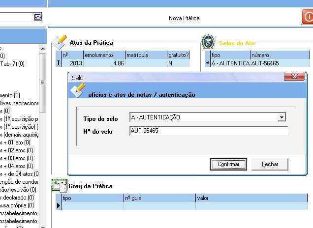 Para digitar o valor da Mutua/ACOTERJ automaticamente, clique no botão ao lado do campo (2) ou pressione Shift+ENTER quando estiver no campo Mutua/ACOTERJ.