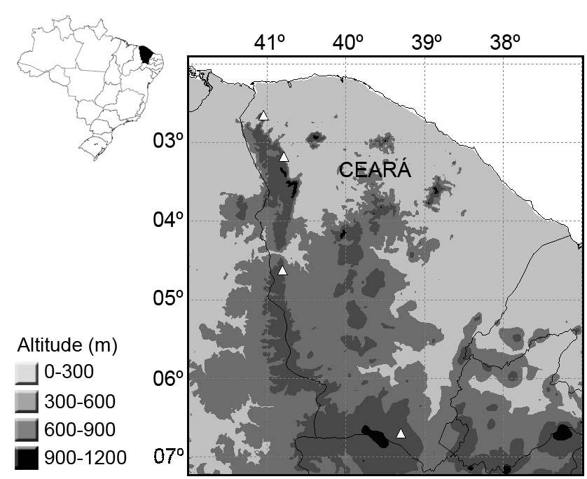 The Deciduous Dry Forests in the state of Ceará are exclusively located in areas with irregular topography, characterized by presenting elevated humidity, low temperatures and high degree of rainfall