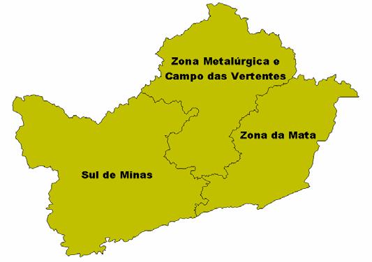 35 50 00` 45 00` N 15 00` 20 00` Figura III. 2 Macroregiões de planejamento do Estado de Minas Gerais com destaque para a área de estudo desta pesquisa (IGA/CETEC, 1994).