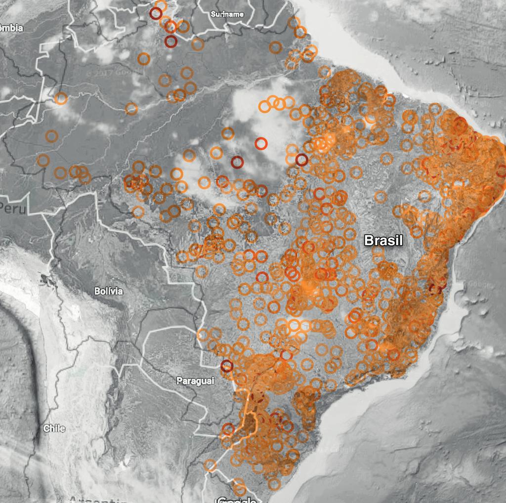 RECORTES Outubro/2017 Um olhar sobre os homicídios em cada região do Brasil A mancha da violência nas pequenas