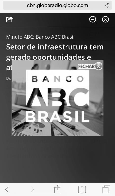 PRE-ROLL DE ÁUDIO + DHTML (MOBILE) - Spot ou jingle de 10 ou 15 executado antes do início da programação da emissora.