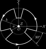 (b) Utilizando a lei de Biot-Savart, determine o campo magnético (módulo, direção e sentido) produzido por um dos lados da espira no ponto P indicado na figura (OBS: Este resultado foi obtido em
