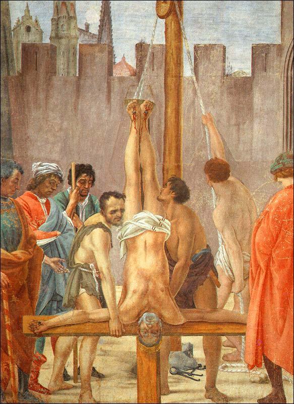 decapitado; Pedro crucificado; João exilado.