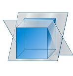 Plano de simetria Um cubo planos de