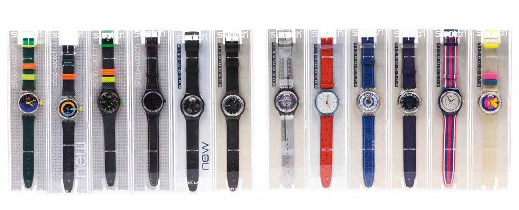 35 collectible Swatch 10 chronos, 10 Scubas, 8 Automatics, 4 StopWatches and 3 musical.