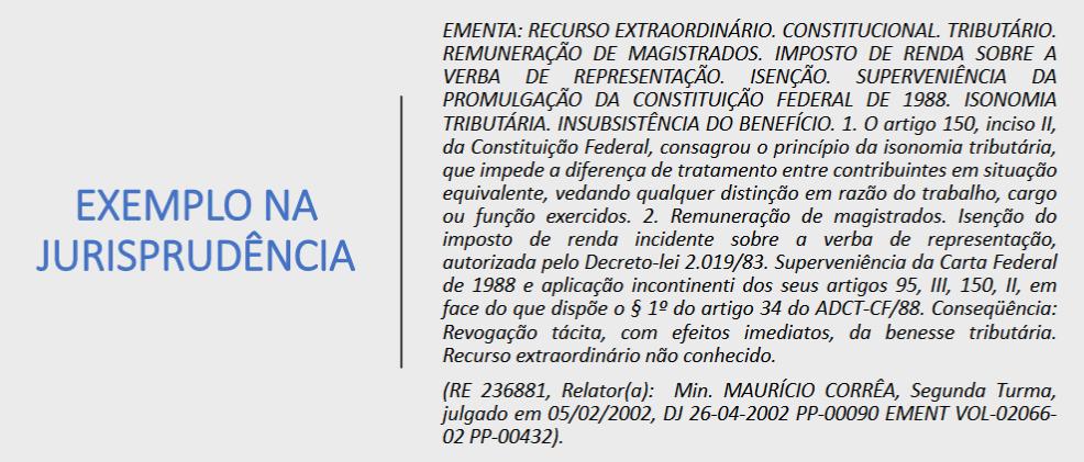 Situação que ocorria no passado, um benefício fiscal que era oferecido aos magistrados.