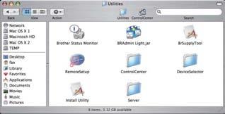 computador com o Mac OS X 10.3.9 ou superior. O software BRAdmin Light será instalado automaticamente quando instalar o controlador de impressora.