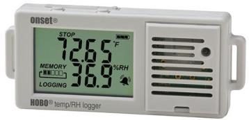 O equipamento HOBO Data Loggers, Marca Onset Computer Corporation, modelo UX100-003 (figura 14), utilizado nesta pesquisa, serve para medir e armazenar dados de temperatura do ar e umidade relativa