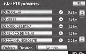 3-2. ORIENTAÇÃO DE ITINERÁRIO SELECIONAR OUTROS ÍCONES PDI A SEREM EXIBIDOS 1 Toque em Outros PDI.