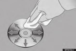 Para limpar um disco: Limpe-o com um reta do centro até a borda do disco (não em círculos). Seque-o com outro pano um limpador de discos convencional ou dispositivos anti-estáticos.