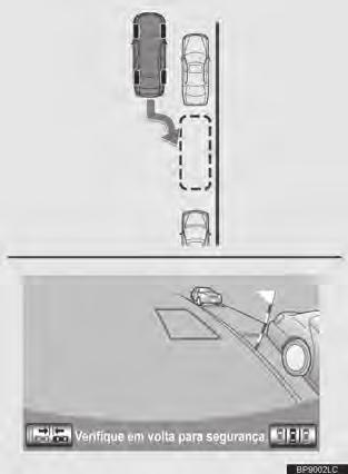 paralelamente. Se a posição onde o veículo será estacionado for mais estreita que o normal, o modo estreito pode ser utilizado.