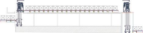 A Mecalux propôs a construção de uma ponte elevada e coberta a 6 m de altura em relação ao solo que unisse os dois edifícios, com um circuito de transportadores localizado