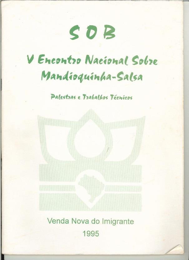 1995 V Encontro sobre Nacional sobre Mandioquinha-Salsa Visão Prospectiva da Cadeia Produtiva