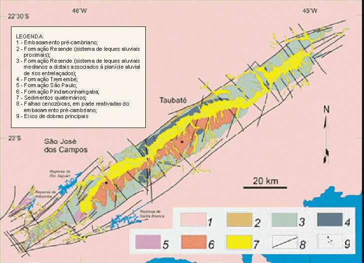 Figura 03 Localização aproximada do poço Pinda 1-SP, bacia de Taubaté (Riccomini et al., 2004) 3.