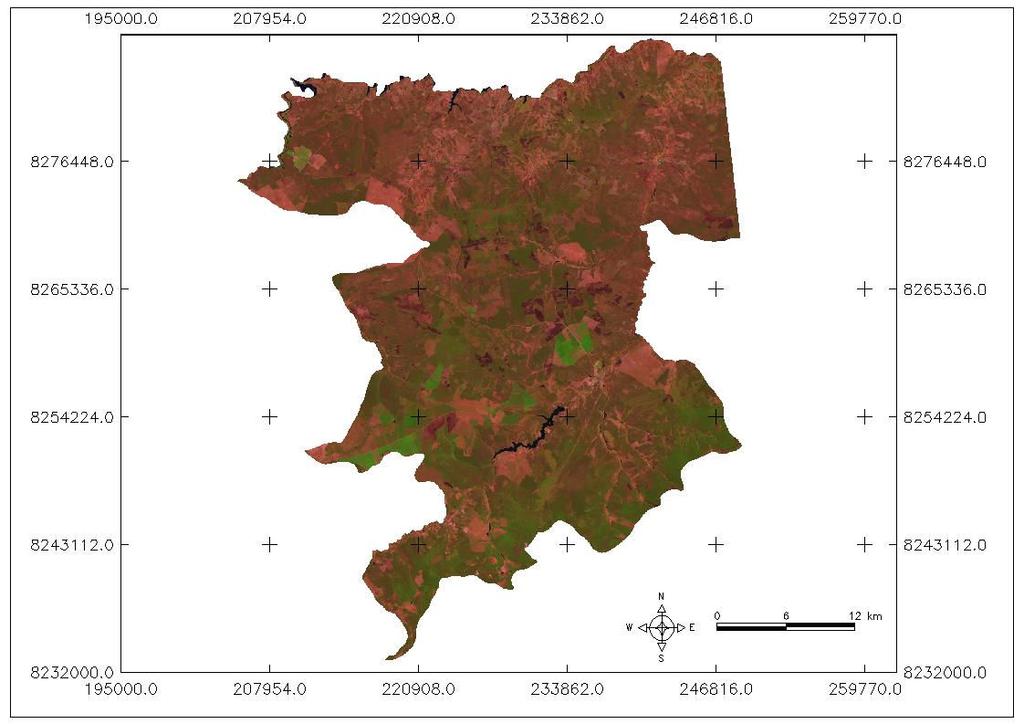 2.3 Algoritmo A banda 4 do Landsat 5 captura a refletância da superfície na faixa de 0,76 a 0,9 µm do espectro eletromagnético, sendo empregada para estudo de áreas vegetadas.