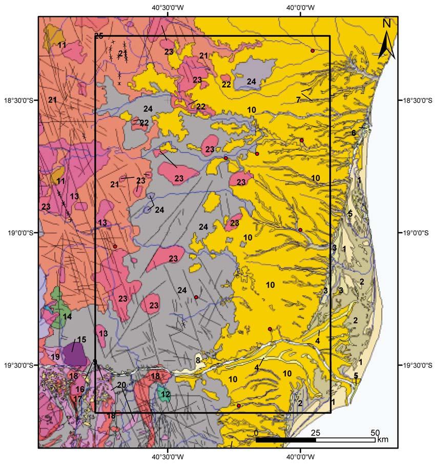 Figura 2 - Mapa geológico da área de estudo (modificado da