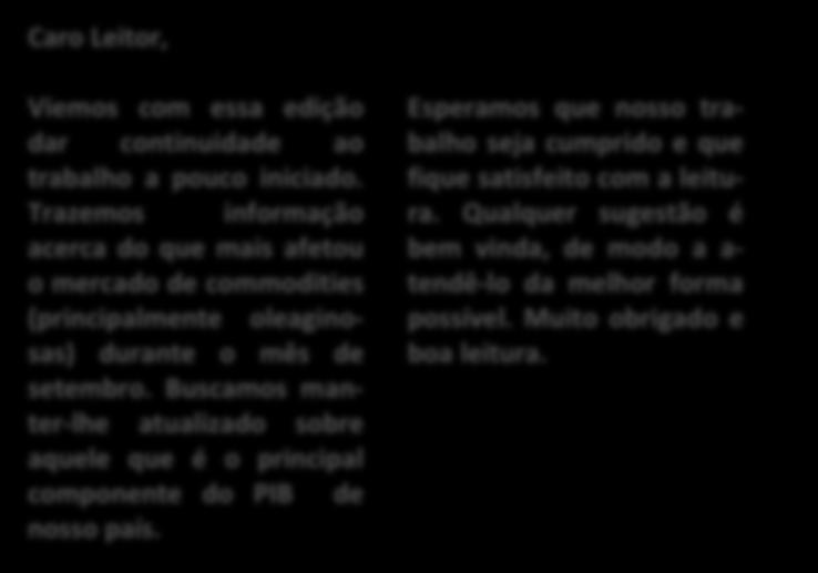 Trazemos informação acerca do que mais afetou o mercado de commodities (principalmente