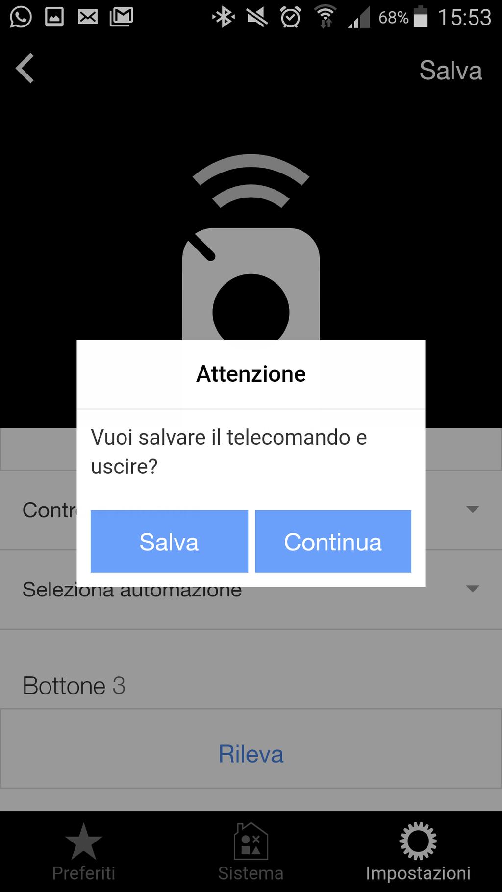 Acesse a casa registrada anteriormente. 09 Atenção Deseja salvar o telecomando e sair? Salvar Continuar Salvamento Salve e saia ou pressione Continuar para concluir a detecção das teclas.