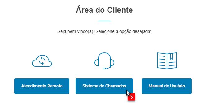 Área do Cliente -> Sistema de Chamados: Caso o ícone não esteja sendo exibido na barra de tarefas, clique na seta para cima e verifique se está entre os