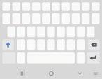 Básico Alterar o teclado Na barra de navegação, toque em para alterar o teclado.
