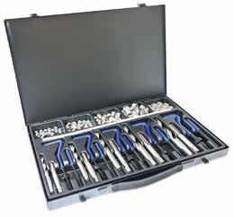 371,00 Kit Rosca Postiça Conteúdo: Insertos Postiços de Aço Inox, Macho HSS, Broca HSS e Ferramentas de Instalação Apresentação: estojo metálico Bitola Passo/FPP Kit M5 0,80 95,0001 690,25 M6 1,00