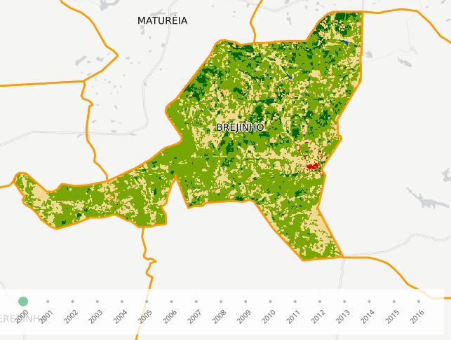 Fig. 6 Mapa de Brejinho de uso e cobertura do solo do ano de 2016.