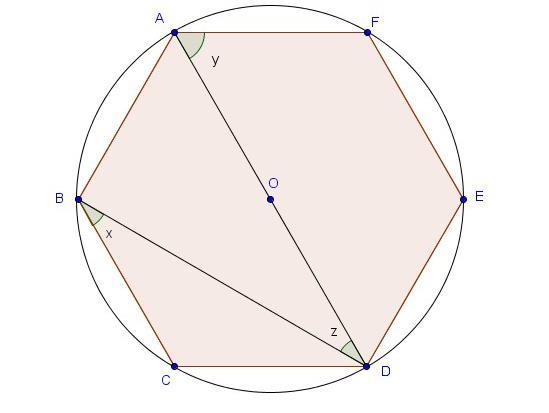 e z. 12. No seguinte pentágono regular inscrito numa circunferência de centro O, determina: 12.1. a amplitude do ângulo AE D.