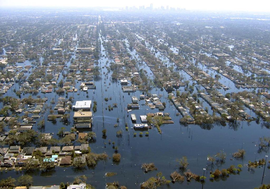 New Orleans, 2005 (Katrina hurricains) 1000 deaths, one million lost their homes IST:
