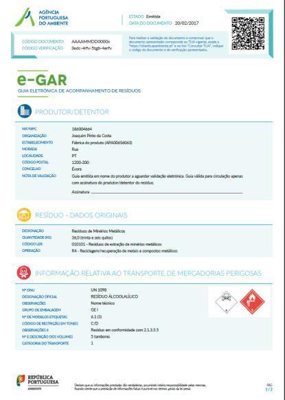 nacional : e-gar Uso obrigatório a partir de 01 Janeiro 2018 14-11-2017: Sessão