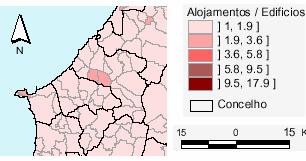 Da análise das taxas de crescimento da população por concelho, apresentadas na Figura 3, verifica-se que de acordo com os dados preliminares dos CENSOS de 2001, o concelho das Caldas da