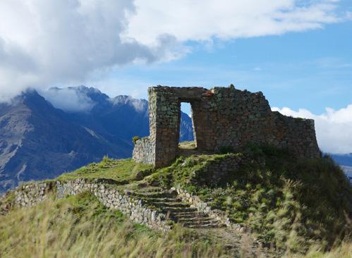 Intipunku, a Porta do Sol, entrada da cidadela da Trilha Inca.