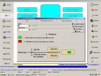 Opções/Cadastro Permite o usuário cadastros os dados de complemento de OS, como serviços, prioridades, período, cadastro do tempo improdutivo, tipos de OS,recursos,.