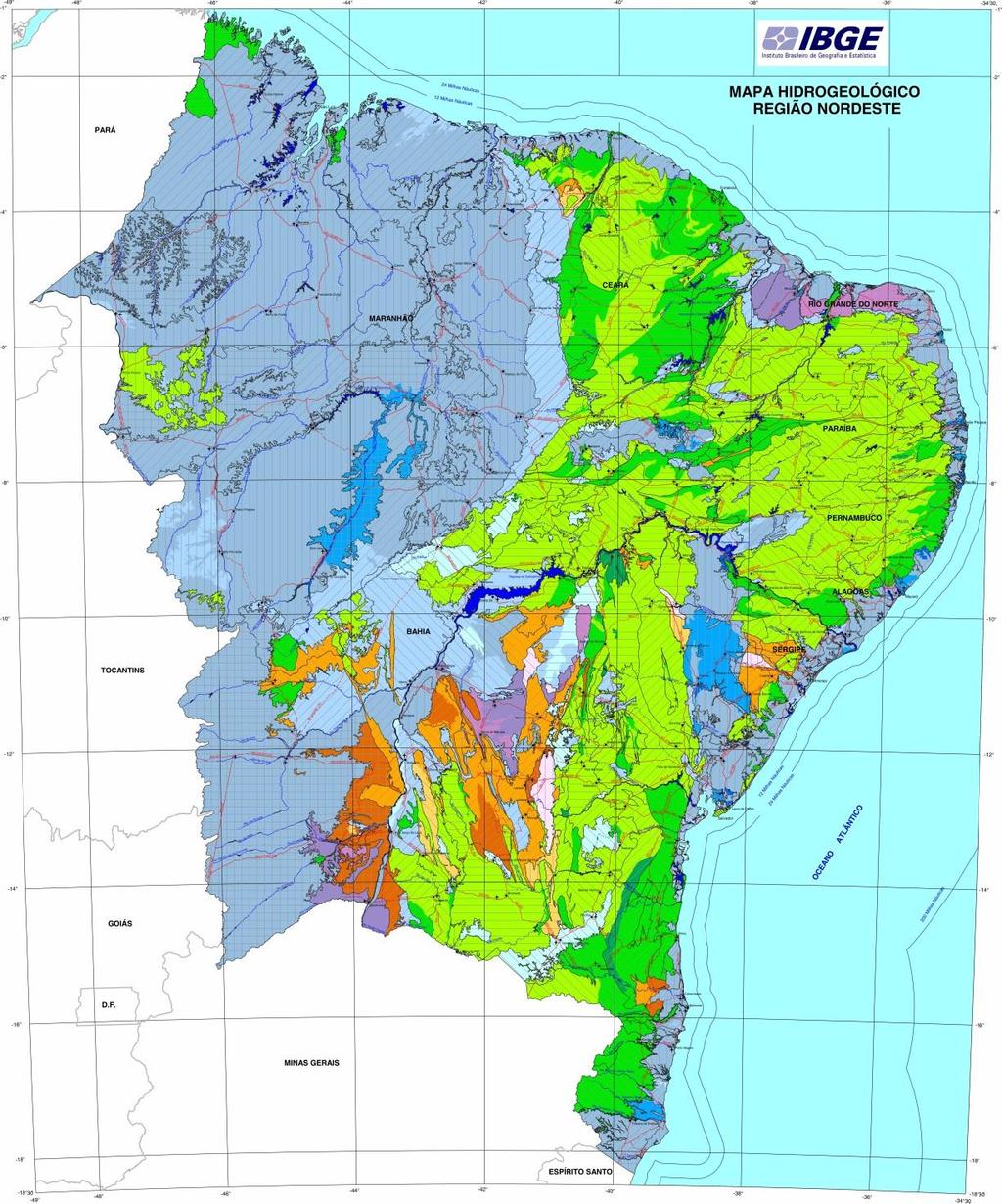 NORDESTE - Hidrogeologia São Luís Fortaleza Teresina Natal