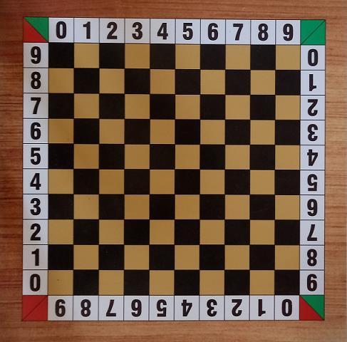 14 3 JOGO TELETRANSPORTE O jogo consiste em um tabuleiro composto de 10 linhas e 10 colunas numeradas com cores intercaladas, similar a um tabuleiro de damas ou xadrez, em que se dispõem 30 peças