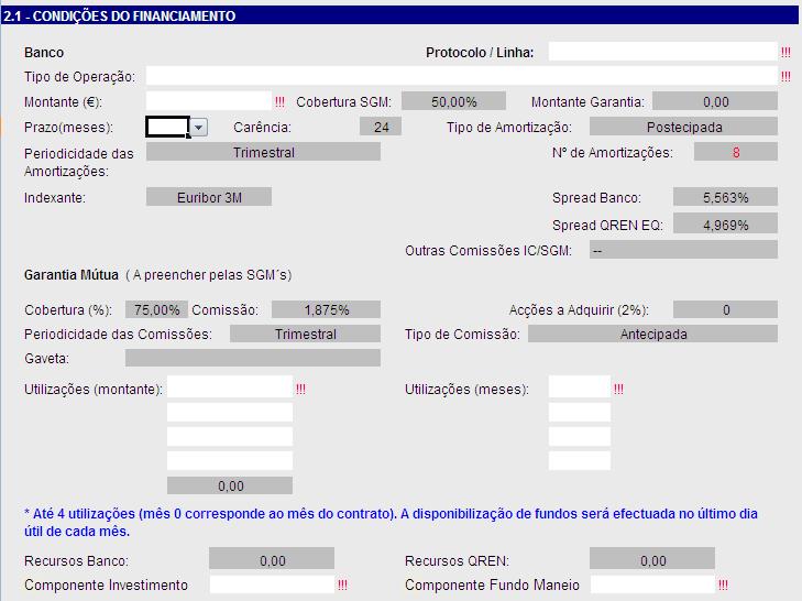 Capital Próprio para a candidatura ser enquadrável no Protocolo este campo tem de ser