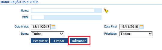 INCLUIR PACIENTES DE FORMA MANUAL NA AGENDA Atendimento no qual não será registrada consulta.