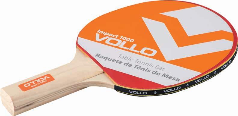 Raquete de Tênis de Mesa Vollo Force 1000 VT601 A raquete Vollo Force 1000 foi especialmente desenvolvida para jogadores iniciantes.