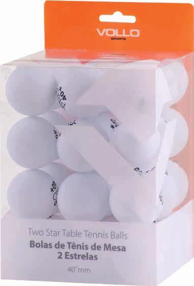Disponíveis em ABS, nas cores branca e laranja, podem ser adquiridas em embalagens com 6 e 36 bolas.