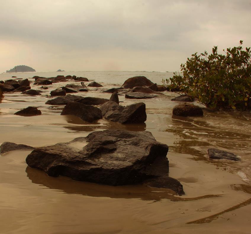 onde há o encontro do rio