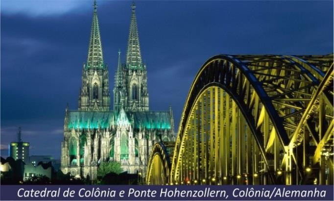 Após ao almoço seguiremos nossa excursão para Colônia, onde se encontra um dos mais importantes portos fluviais da Alemanha e é considerada a capital urbana, econômica, cultural, administrativa e