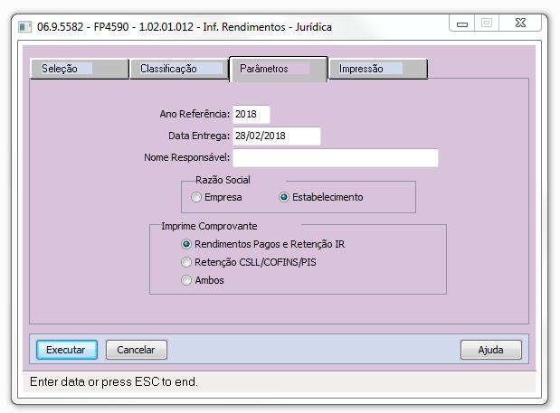 Beneficiários de pensão alimentícia: será impresso o nome dos beneficiários, CPF e o total do benefício recebido durante o ano.