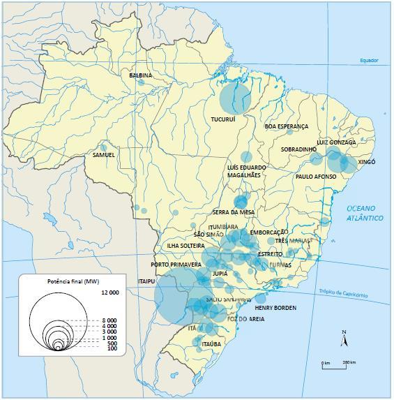 Maior potencial hidrelétrico do país, porém pouco aproveitado. Maior potencial hidrelétrico instalado do país.