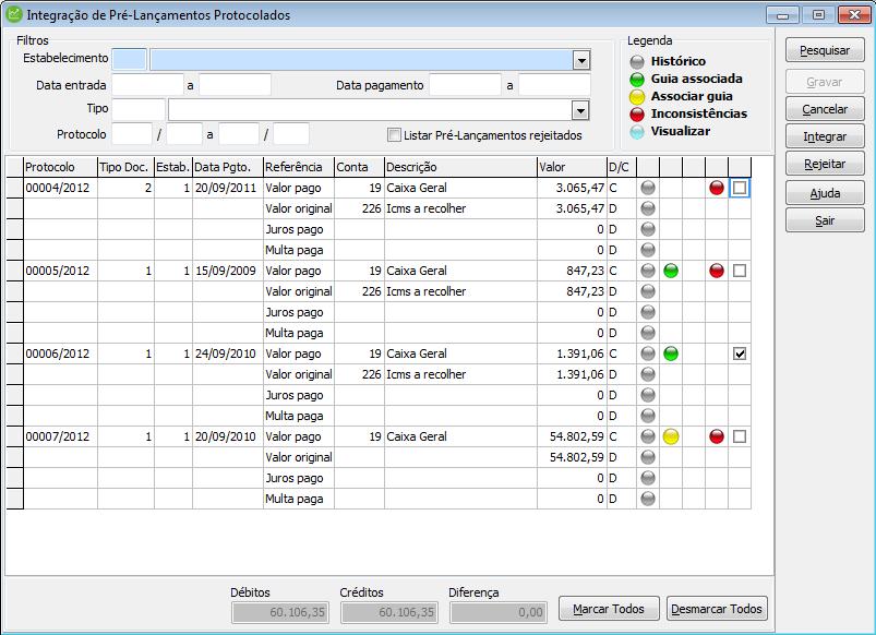 Os documentos protocolados pelos clientes através do Portal de Relacionamento da Plataforma Sage, que tenham sido configurados para gerar pré-lançamentos contábeis e marcados como conferidos pelo