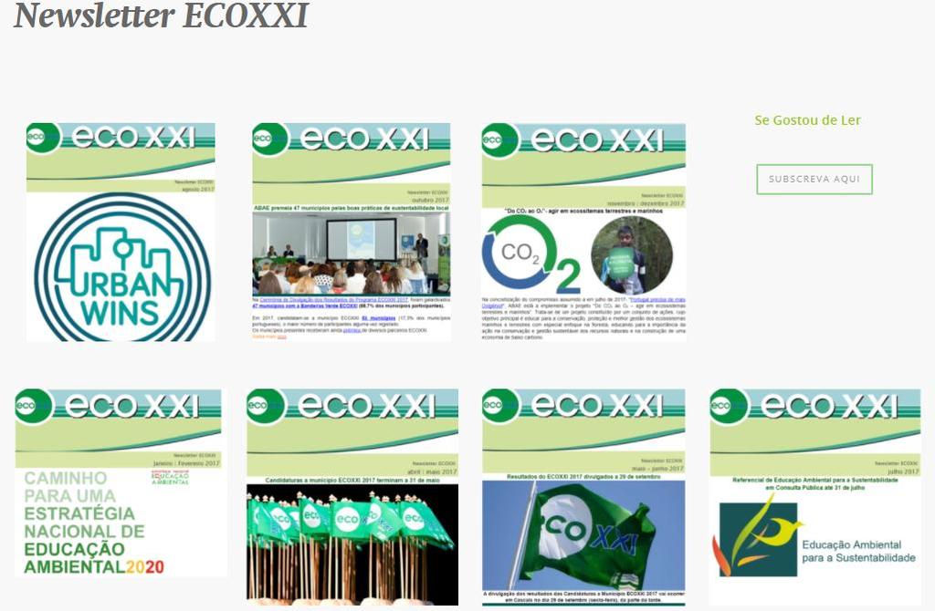 Notícias ECOXXI - já recebe a newsletter?