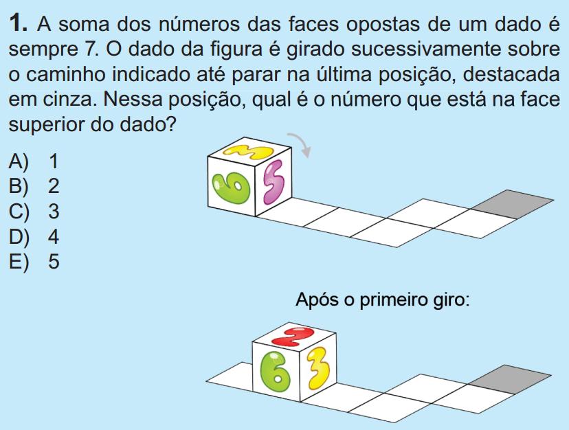 Para a adaptação da questão representada na Figura 2, foi utilizado a impressão de um tabuleiro de xadrez, grãos de feijão e uma moeda para