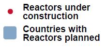Situação da Indústria de Energia Nuclear no Mundo Outubro 2009 436 reatores em operação 52 reatores em construção 135 reatores encomendados 295 reatores